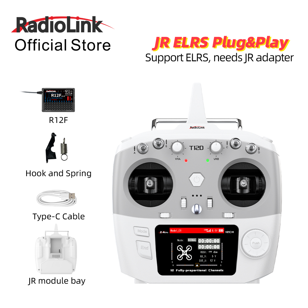 Plane Drone Rc - RadioLink T12D JR Module 12CH 2.4GHz