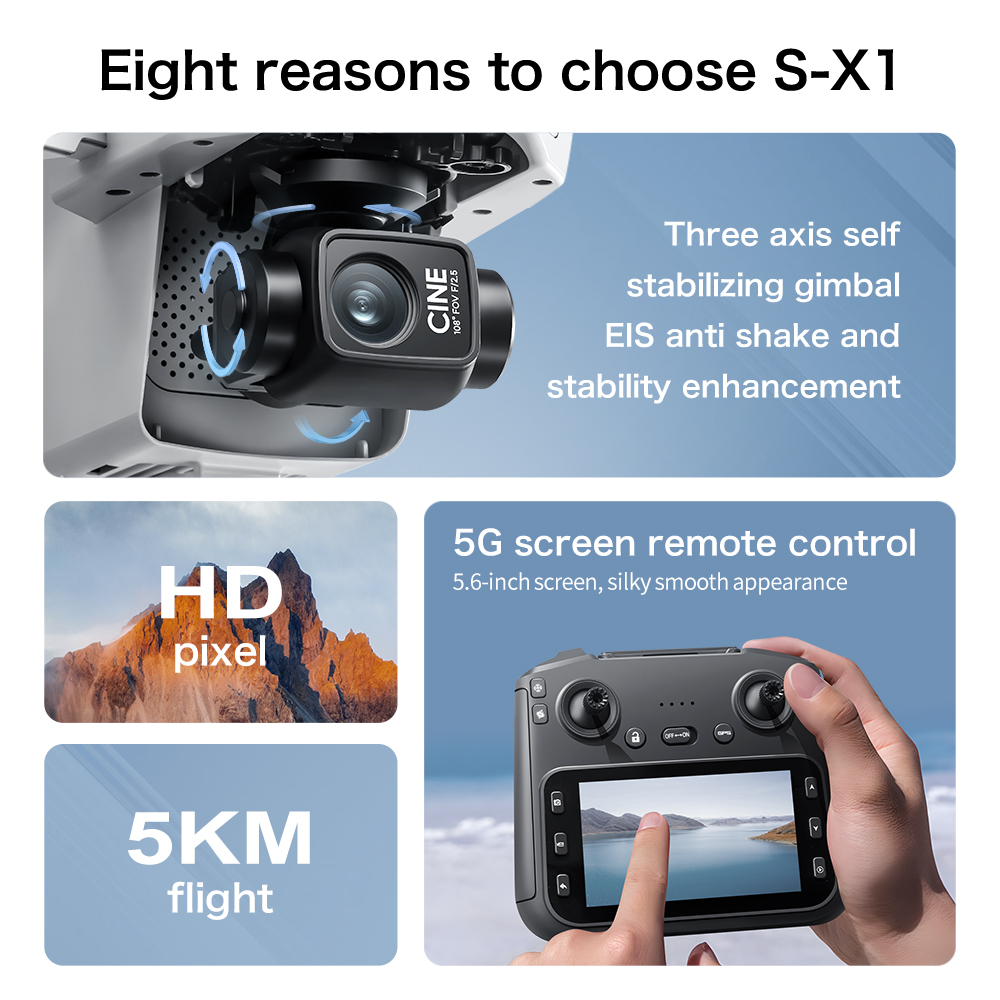 Original S-X1 GPS Foldable RC  - đánh giá và giá Drone Rc Gps
