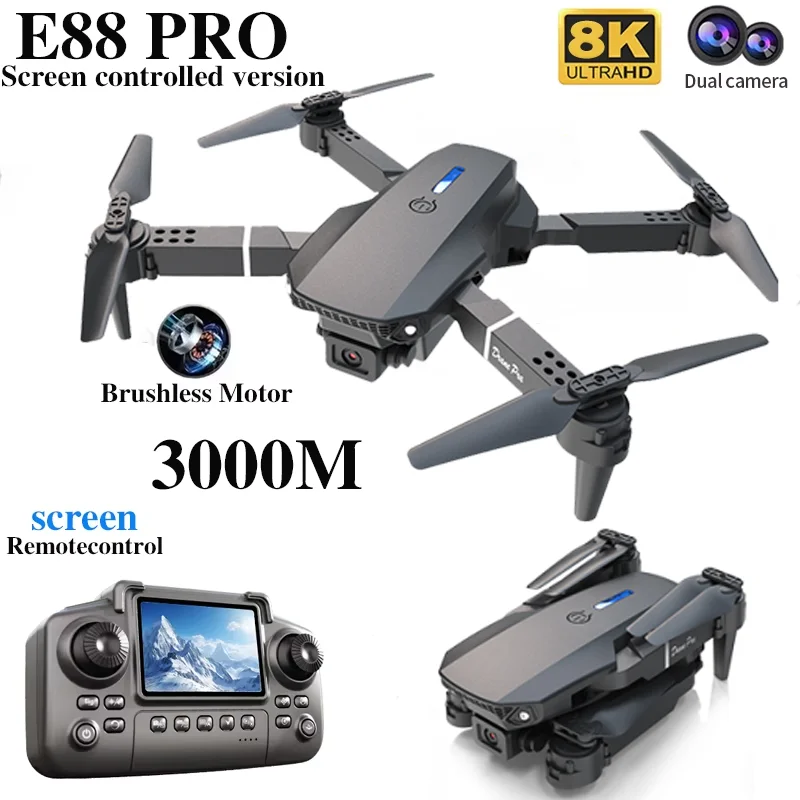 Professional E88 PRO Drone wit - đánh giá và giá Drone Kf Rc