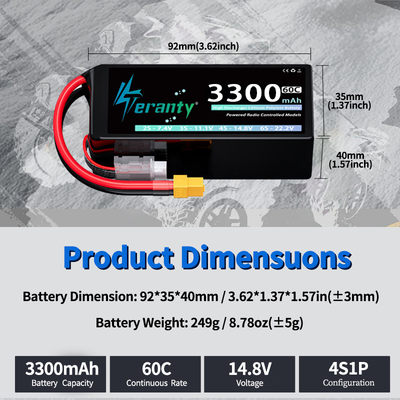 TERANTY 4S 3300mAh Lipo Batter - đánh giá và giá Drone Rc Board