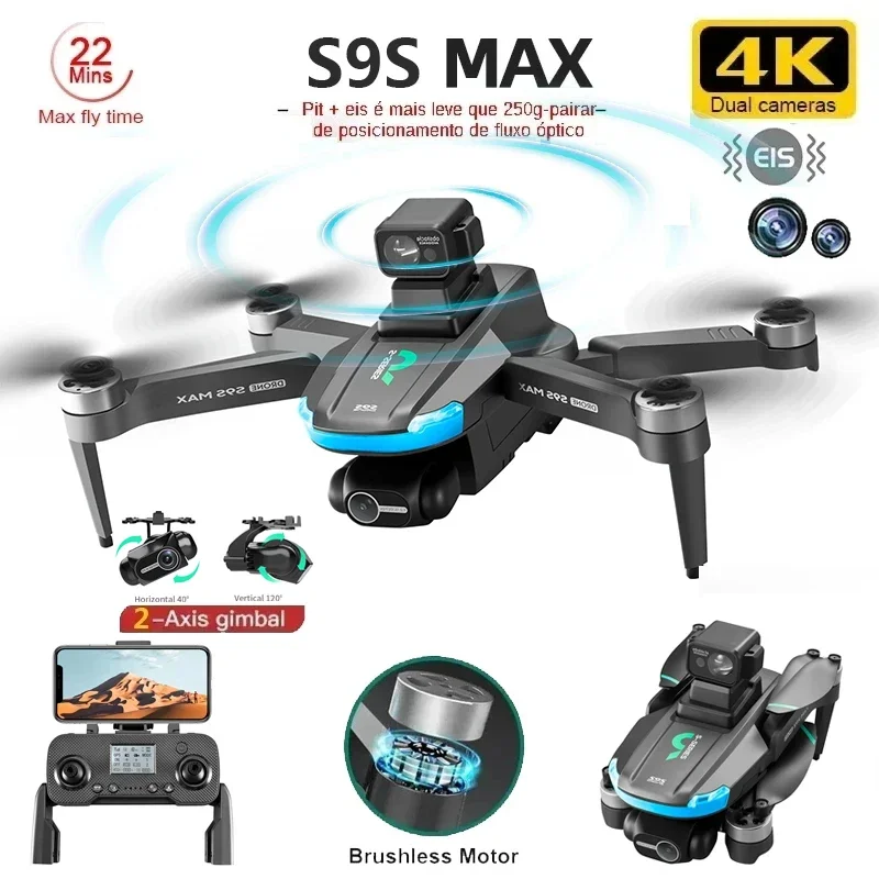 NEW S9S MAX MINI Drone 4K 2-Ax - đánh giá và giá Drone Rc Gps