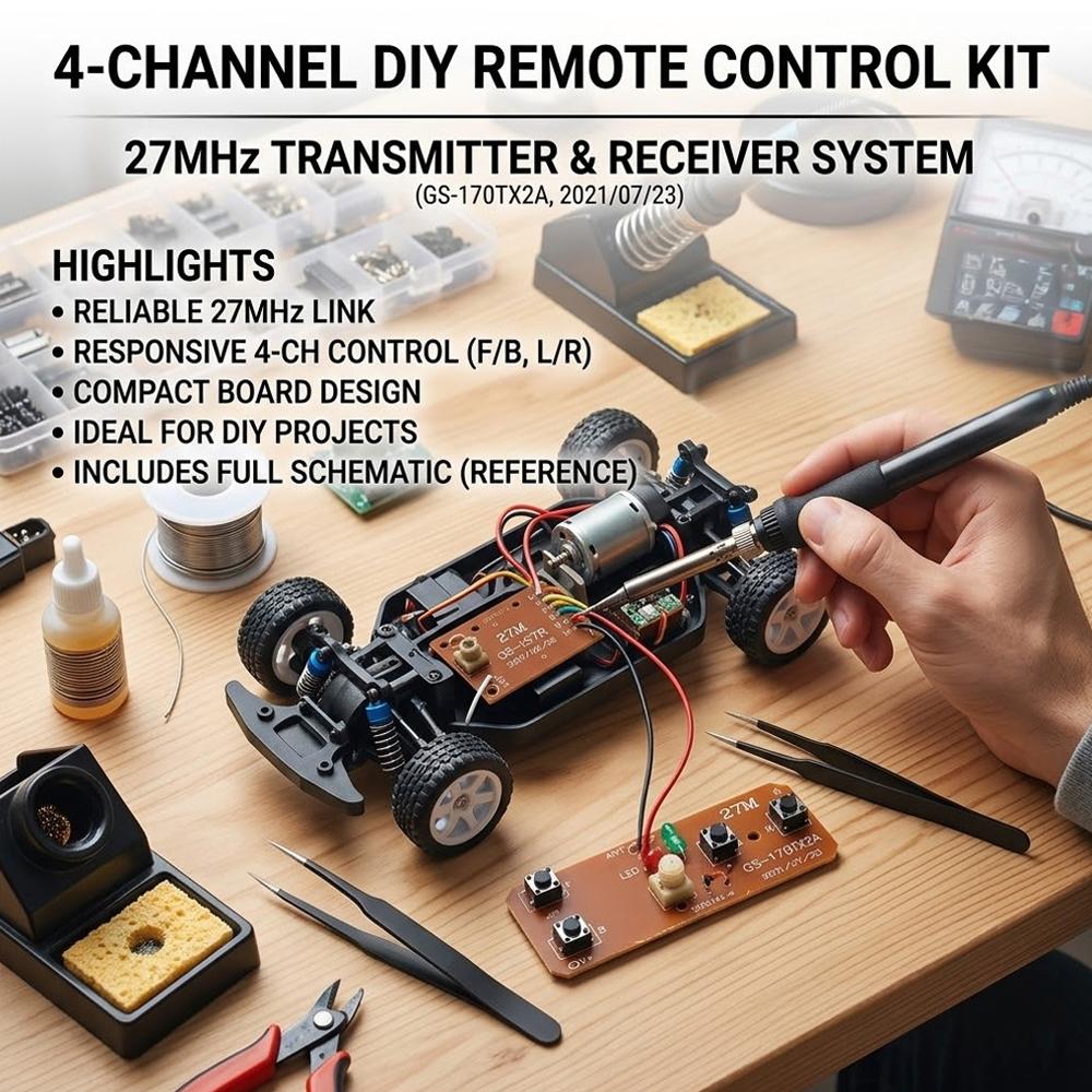 27MHz Remote Control Kit 4CH W - đánh giá và giá Joystick Rc Drone