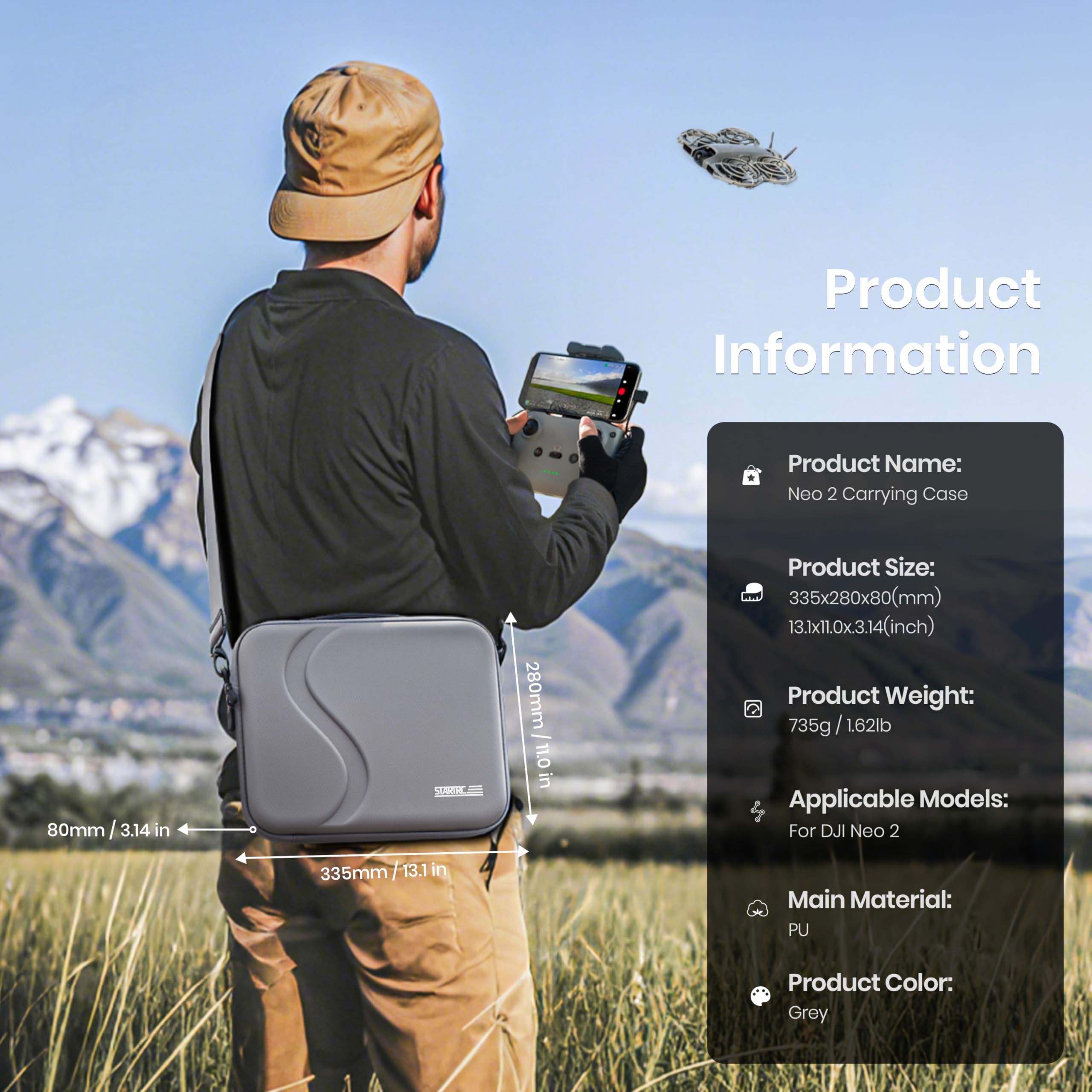 Carrying Case for DJI Neo 2 Ac - đánh giá và giá Drone Carrying Bag