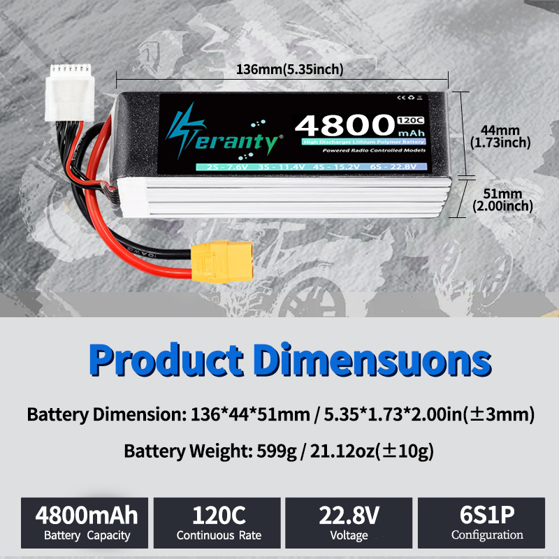 TERANTY 6S 4800mAh Lipo Batter - đánh giá và giá Drone Rc Board