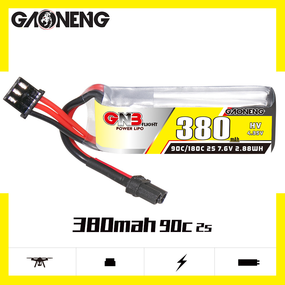 GNB 2S 7.6V 380mAh 90C/180C Li - đánh giá và giá Drone Rc Board