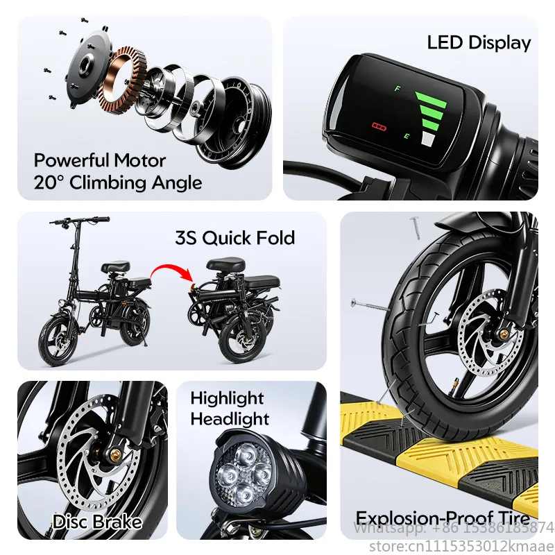 Vequyn Compact Foldable Electr - đánh giá và giá Brushless Motor