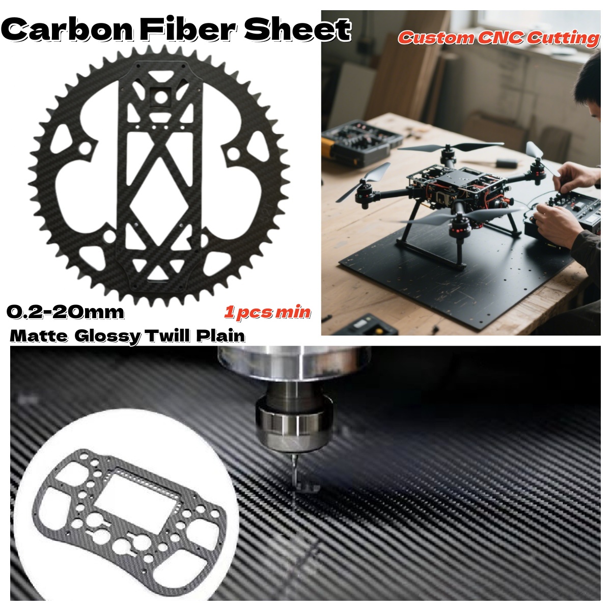 Customized Carbon Fiber Sheet  - đánh giá và giá Drone Rc Board